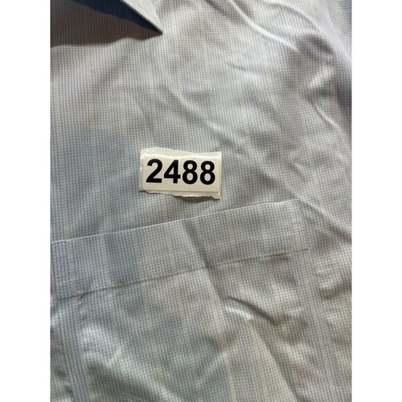 Brooks Brothers Dress Shirt 16.5-33 Blue Supima Button Up Non-Iron Classic Fit - Picture 5 of 5